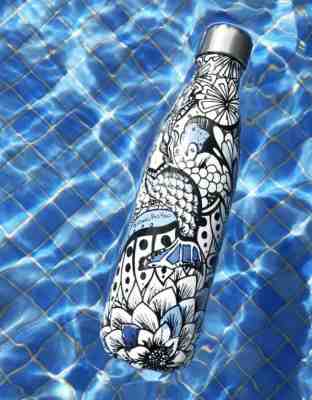 NEW Starbucks Swell Bottle Kelsey Montague Art Mermaid Ltd Edition 17oz - Sold on eBay Jul, 1st 2019 for $23.00