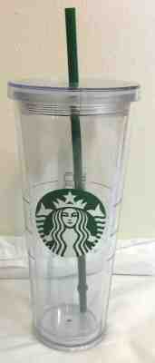 Starbucks Venti Clear Acrylic Cold Cup Double Walled Tumbler 24 OZ. Coffee Tea - Sold on eBay Jul, 1st 2019 for $24.00