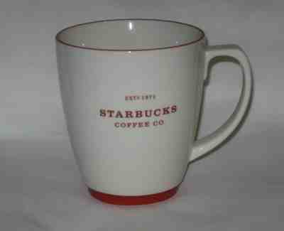 Starbucks Coffe Mug Est 1971 Barista Abbey White Red Trim 2007 16 Fluid Ounce - Sold on eBay Jul, 1st 2019 for $19.99