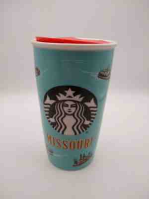MISSOURI Starbucks Ceramic Tumbler Travel Cup 12 oz 2016 Double wall  - Sold on eBay Jul, 1st 2019 for $18.00