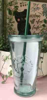 Starbucks NEW 2019 16oz. Recycled Green Glass Tumbler Cold Cup Mug Made In Spain - Sold on eBay Jul, 1st 2019 for $18.78