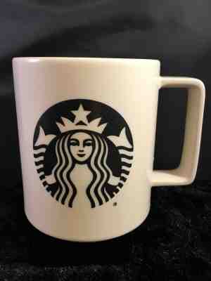 STARBUCKS Coffee White Mug Black Siren Mermaid LOGO 14oz MADE IN USA EUC 2015 - Sold on eBay Jul, 1st 2019 for $15.29