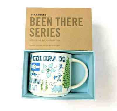 Starbucks Blue White Colorado Coffee 14oz Been There Series Rocky Mountain River - Sold on eBay Jul, 1st 2019 for $24.88
