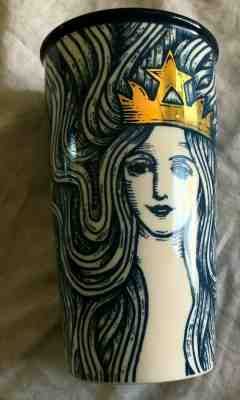 STARBUCKS 2016 Siren Mermaid Gold Crown Anniversary Tumbler Travel Coffee Mug - Sold on eBay Jul, 1st 2019 for $19.99