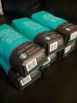 Starbucks PERU JUNIN Whole Bean Coffee (6) 1 lb. Bags Dark Roast - Sold on eBay Jun, 30th 2019 for $65.00