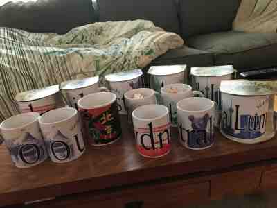 Lot of 13 STARBUCKS Collector Series City Mugs 20, 16 and 12 ounces NEW - Sold on eBay Jun, 30th 2019 for $135.00