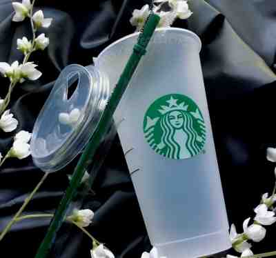 Starbucks Venti Reusable Tumbler SIPPY LID & Straw 24oz Frosted (4 PIECE) - NEW! - Sold on eBay Jun, 30th 2019 for $15.00