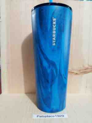 Starbucks Blue Marble Stainless Steel Hot & Cold Tumbler 24oz NEW Summer 2018 - Sold on eBay Jun, 30th 2019 for $29.99
