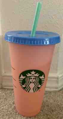 NEW RARE Starbucks Color Changing Reusable Cold Cup- Rose - Sold on eBay Jun, 30th 2019 for $17.50