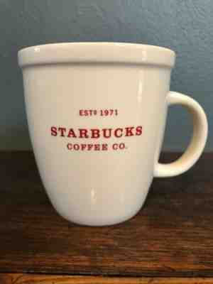 Starbucks Collector's Holiday 2007 Coffee 18oz White Ceramic Mug Cup Red Logo - Sold on eBay Jun, 30th 2019 for $24.95