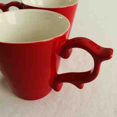 2015 / SET OF 2 Teavana ROCOCO Red Scroll Handle Tea Cup Mug Starbucks 12oz RARE - Sold on eBay Jun, 30th 2019 for $25.99