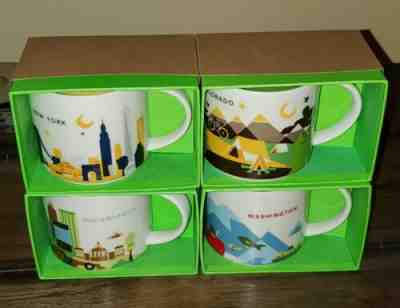 Starbucks 2017 Collector Series 14oz Coffee Mug (Lot Of 4) - Sold on eBay Jun, 30th 2019 for $45.00