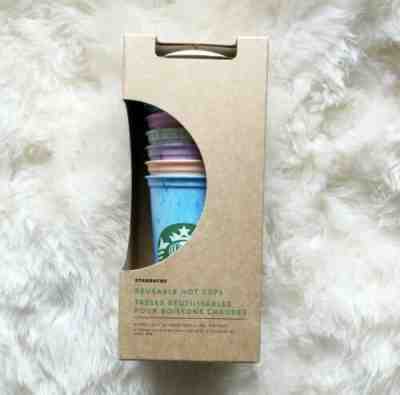 Starbucks Marble Reusable Hot Cups 6 Variety Colors Drink Cup New - Sold on eBay Jun, 30th 2019 for $22.99