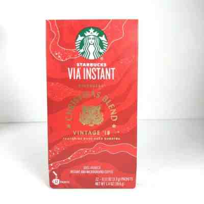 Starbucks VIA Instant Christmas Blend Coffee Vintage 2018 12 Packets Discontinue - Sold on eBay Jun, 30th 2019 for $15.00