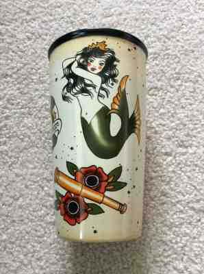Starbucks Mermaid Siren Tattoo Ceramic Travel Mug Tumbler 12 oz 2015 Double Wall - Sold on eBay Jun, 30th 2019 for $59.99