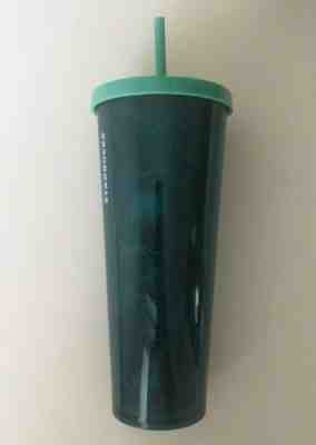 STARBUCKS 2019 COLD CUP FLORAL GREEN TUMBLER 24 fl oz - Sold on eBay Jun, 30th 2019 for $22.95