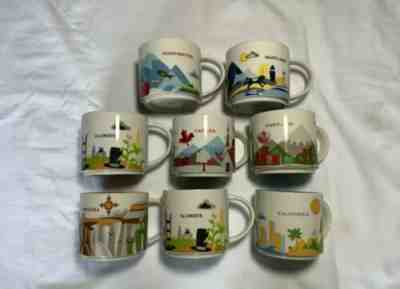 Starbucks you Are Here Coffee Mug Cup 14 Oz Collection 8 Coffee Mugs - Sold on eBay Jun, 30th 2019 for $120.00