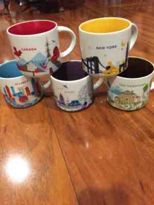 5 STARBUCKS YOU ARE HERE DISNEY PARKS EPCOT THEHAMPTOMS ATLANTA AND MORE MUGS - Sold on eBay Jun, 30th 2019 for $23.50