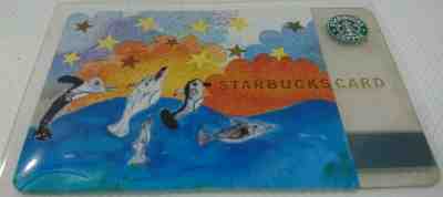 STARBUCKS CARD JAPAN RARE Dolphin 2003 PIN used the Edge is damaged (Turned up) - Sold on eBay Jun, 29th 2019 for $19.00