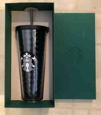 Starbucks Black Diamond Studded 2016 Venti 24 oz Cold Cup Tumbler with Lid/Straw - Sold on eBay Jun, 29th 2019 for $17.50
