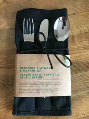 RARE Starbucks Flatware & Napkin Set Fork Knife And Spoon - Sold on eBay Jun, 29th 2019 for $24.99