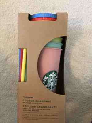 Starbucks Color Changing Cold Cups 5 Pack New With Straws - Sold on eBay Jun, 29th 2019 for $65.00