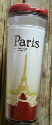 Starbucks PARIS Plastic Travel Tumbler Coffee Mug Cup 12oz Global Icon  - Sold on eBay Jun, 29th 2019 for $18.00