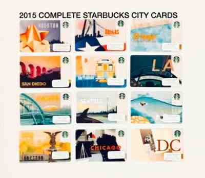 2015 Complete Starbucks Cards City Set Lot 12 San Francisco LA Hawaii Seattle - Sold on eBay Jun, 29th 2019 for $25.99