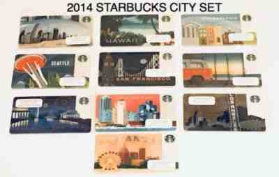 2014 Starbucks Cards City Set Lot 10 San Francisco Hawaii Atlanta Philadelphia - Sold on eBay Jun, 29th 2019 for $29.99