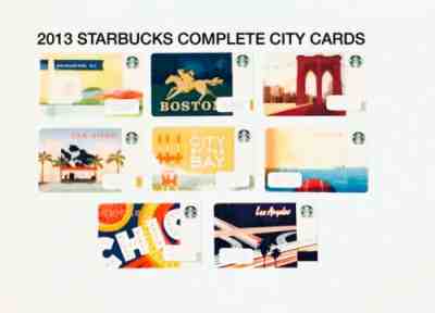 2013 Complete Starbucks Cards City Set Lot 8 San Francisco Boston Chicago - Sold on eBay Jun, 29th 2019 for $19.99