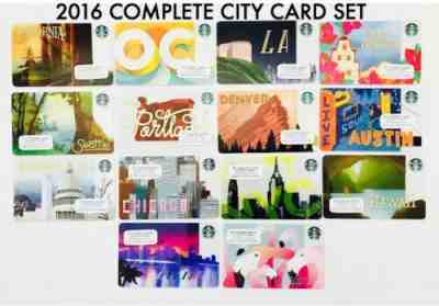 2016 Starbucks Cards US City Set Lot 14 Miami Orlando Chicago San Diego OC - Sold on eBay Jun, 29th 2019 for $22.99