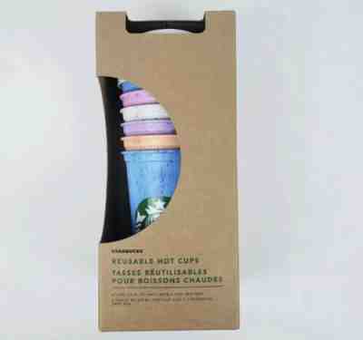 Starbucks Reusable Hot Cup Collection Pack Of 6 W/Lids 16 oz Summer 2019 - Sold on eBay Jun, 29th 2019 for $17.99
