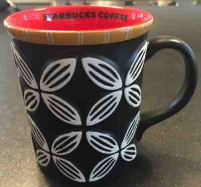 Starbucks 2009 Black White Red Tiki Hawaiian Flower Mug Large Cup Bone 12 Fl Oz - Sold on eBay Jun, 29th 2019 for $21.99