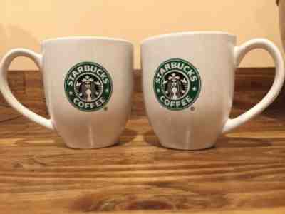 2007 Large 14 oz STARBUCKS COFFEE Mug White Green Mermaid Logo lot of 2 - Sold on eBay Jun, 29th 2019 for $16.00