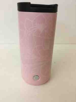 STARBUCKS 12 Oz Pink/White Floral 2019 Stainless S. Travel Tumbler Thermos NEW - Sold on eBay Jun, 29th 2019 for $34.88