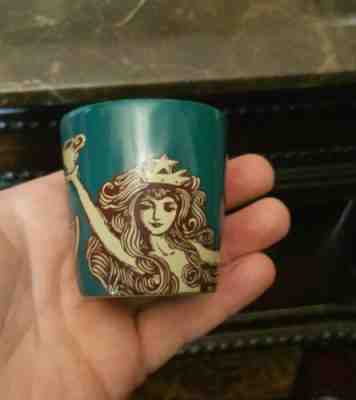 2013 Anniversary Starbucks Ceramic Espresso Shot Glass Blue Siren Mermaid 3 oz  - Sold on eBay Jun, 29th 2019 for $24.00