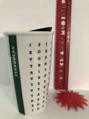 Starbucks 2016 Word Search Double Wall Traveler 12 oz Tumbler Ceramic Cup~ E 31 - Sold on eBay Jun, 29th 2019 for $15.00
