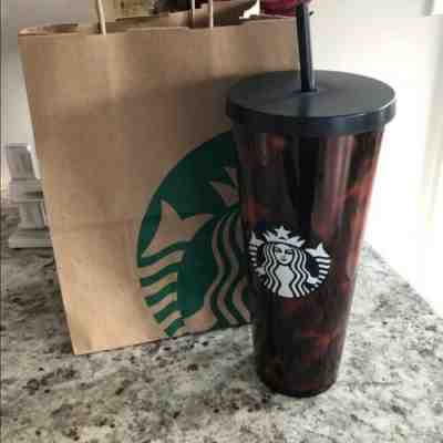Starbucks Tortoise Shell Cold Cup Tumbler Venti 24 oz 2019 Rare - NEW FREE SHIP - Sold on eBay Jun, 29th 2019 for $29.99