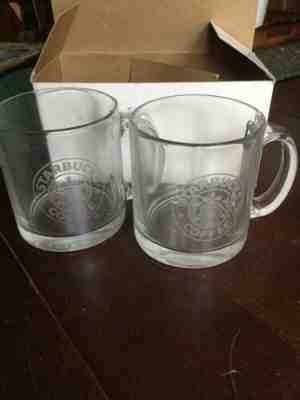 Starbucks Glass Coffee Mug Cup 14 Oz, Set Of Two - Sold on eBay Jun, 29th 2019 for $18.80