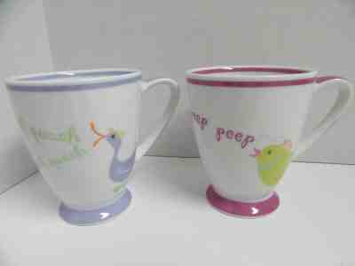2 Starbucks Coffee Mug Spring 2007 Easter Peep Quack Duck Chick 7 oz - Sold on eBay Jun, 29th 2019 for $21.00