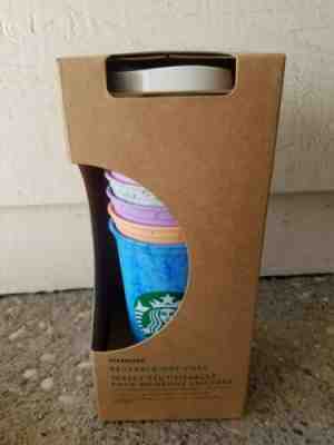 Starbucks Coffee Marble Reusable 6 Cups Variety Colors, 16oz Hot or Cold Drinks - Sold on eBay Jun, 29th 2019 for $23.99