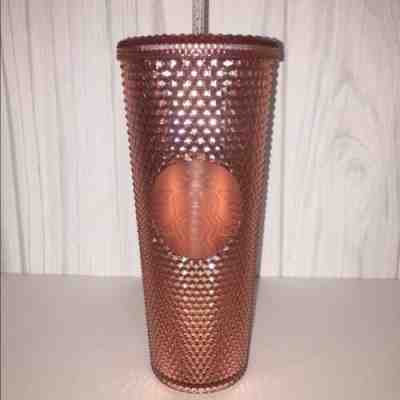 Starbucks 2019 Rose Gold Pink Sparkling Jeweled 24oz Tumbler - Sold on eBay Jun, 29th 2019 for $28.00