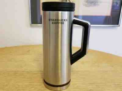 Starbucks 2009 Stainless Steel Tumbler With Wood Grain Handle, 16 oz. Nice  - Sold on eBay Jun, 29th 2019 for $26.49