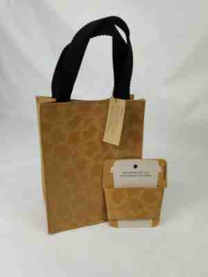 Starbucks Recycled Leather Tote Reusable Cup  Sleeve Tan  - Sold on eBay Jun, 28th 2019 for $18.00