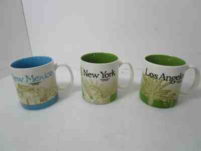 3 Starbucks Collectors 16 OZ Coffee Mugs: Los Angeles, New Mexico, and New York - Sold on eBay Jun, 28th 2019 for $66.95