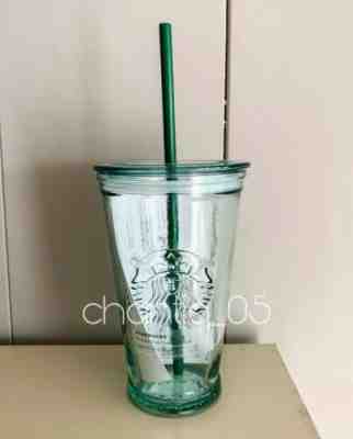2019 Starbucks Water Recycled Glass Cold To Go Cup Tumbler 16 oz. Made in Spain - Sold on eBay Jun, 28th 2019 for $25.00
