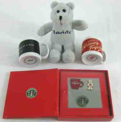 Starbucks Coffee Collector's Pin Set Leadership Conference Tasting Cups Bearista - Sold on eBay Jun, 28th 2019 for $34.98