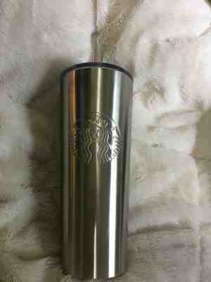 NEW 2019 STARBUCKS VENTI COLD CUP SILVER BRUSHED STAINLESS STEEL TUMBLER 24 oz - Sold on eBay Jun, 28th 2019 for $20.00