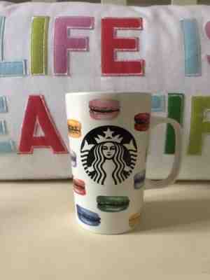 New Starbucks 2015 Dot Collection Colorful French Macarons Ceramic Coffee Mug - Sold on eBay Jul, 5th 2019 for $34.97