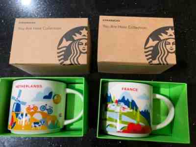 France and Netherlands Starbuck You Are Here YAH New Coffee Mugs - Sold on eBay Jul, 4th 2019 for $75.00